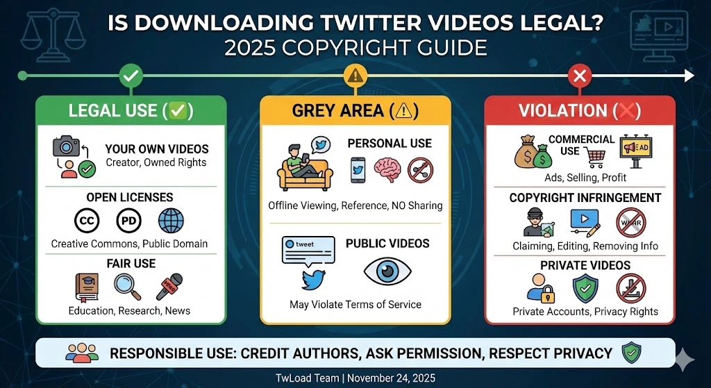 Is Downloading Twitter Videos Legal? 2025 Copyright Guide