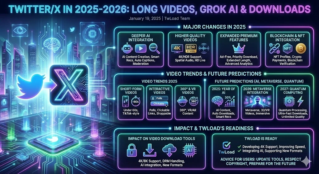Twitter/X in 2025-2026: Long Videos, Grok AI & Downloads